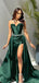 Elegant Green Sweetheart Mermaid Side Slit Long Prom Dress Ideas, Evening Party Dresses, WGP1586