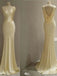 Elegant Yellow V-Neck Mermaid Long Prom Dress Ideas, Evening Party Dresses,WGP1937