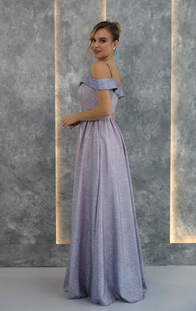 Unique Blue Off-Shoulder A-Line Long Prom Dress Ideas, Evening Party Dresses,WGP1878