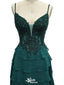 Elegant Spaghetii Strap A-line Short Mini Homecoming Dress,EPT619