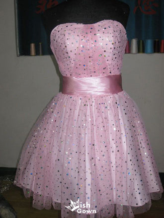 Elegant Strapless A-line Short Mini Homecoming Dress,EPT626