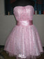 Elegant Strapless A-line Short Mini Homecoming Dress,EPT626