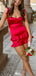 Elegant Spaghetii Strap Short Mini Homecoming Dress,EPT627