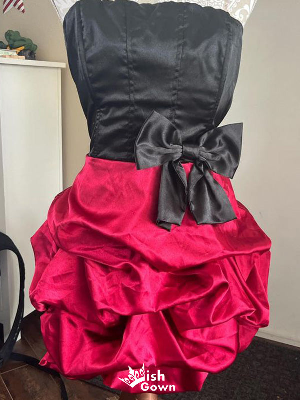 Elegant Strapless A-line Short Mini Homecoming Dress,EPT636