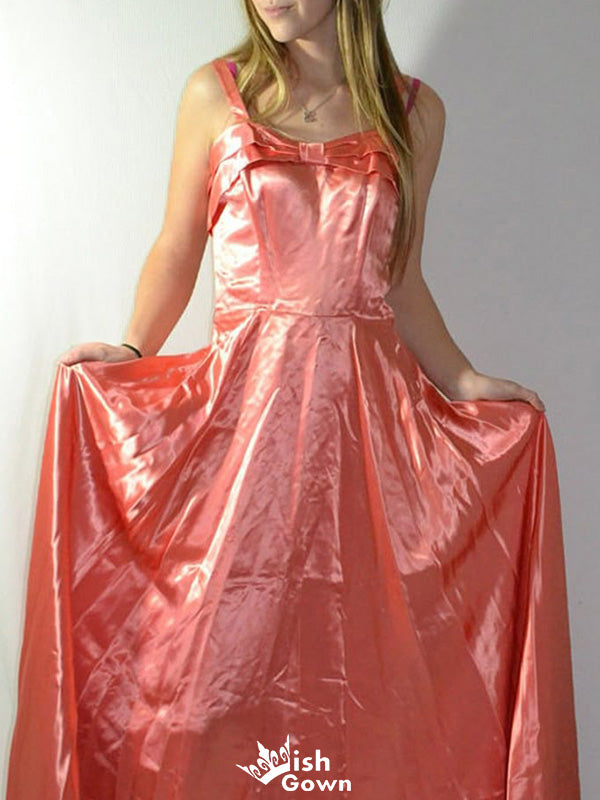 Casual Spaghetii Strap A-line Long Prom Dress Ideas, Evening Party Dresses,WGP1796