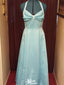 Elegant Halter A-line Long Prom Dress Ideas, Evening Party Dresses,WGP1804
