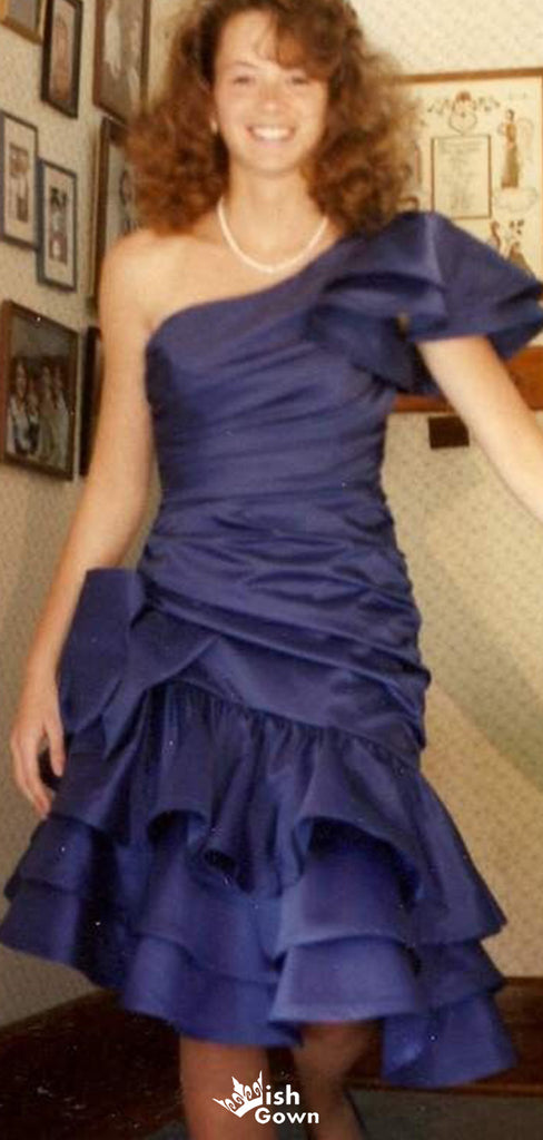 Elegant One-shoulder Sheath Short Mini Homecoming Dress,EPT640