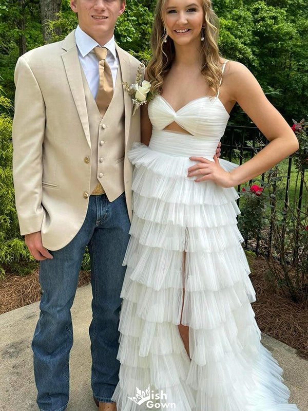 Unique Sweetheart Spaghetti Strap A-line Long Prom Dress Ideas, Evening Party Dresses,WGP1180