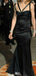 Sexy Black Mermaid Long Prom Dress Ideas, Evening Party Dresses,WGP1815