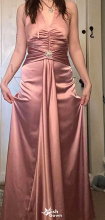 Elegant Halter Mermaid Long Prom Dress Ideas, Evening Party Dresses,WGP1822