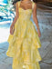 Elegant Sweetheart Spaghetti Strap A-line Long Prom Dress Ideas, Evening Party Dresses,WGP1182
