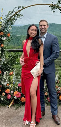 Sexy Deep V-neck Mermaid Long Prom Dress Ideas, Evening Party Dresses,WGP1842