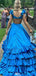 Unique V-neck Asymmetric A-line Long Prom Dress Ideas, Evening Party Dresses,WGP1208
