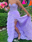 Gorgeous Spaghetti Strap Lace A-line Long Prom Dress Ideas, Evening Party Dresses,WGP1220