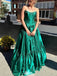 Formal Strapless A-line Long Prom Dress Ideas, Evening Party Dresses,WGP1223