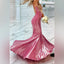 Elegant Pink Spaghetti Strap Mermaid Long Prom Dress Ideas, Evening Party Dresses,WGP1901
