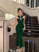 Elegant Green V-Neck Sleeveless Mermaid  Long Prom Dress Ideas, Evening Party Dresses , WGP1568