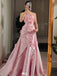 Elegant Pink Floral Sweetheart A-Line Long Prom Dress Ideas, Evening Party Dresses ,WGP1603