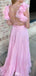 Elegant V-neck Spaghetti Strap A-line Long Prom Dress Ideas, Evening Party Dresses,WGP1277