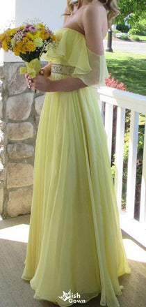 Gorgeous Straight Across Off-shoulder A-line Long Prom Dress Ideas, Evening Party Dresses,WGP1280