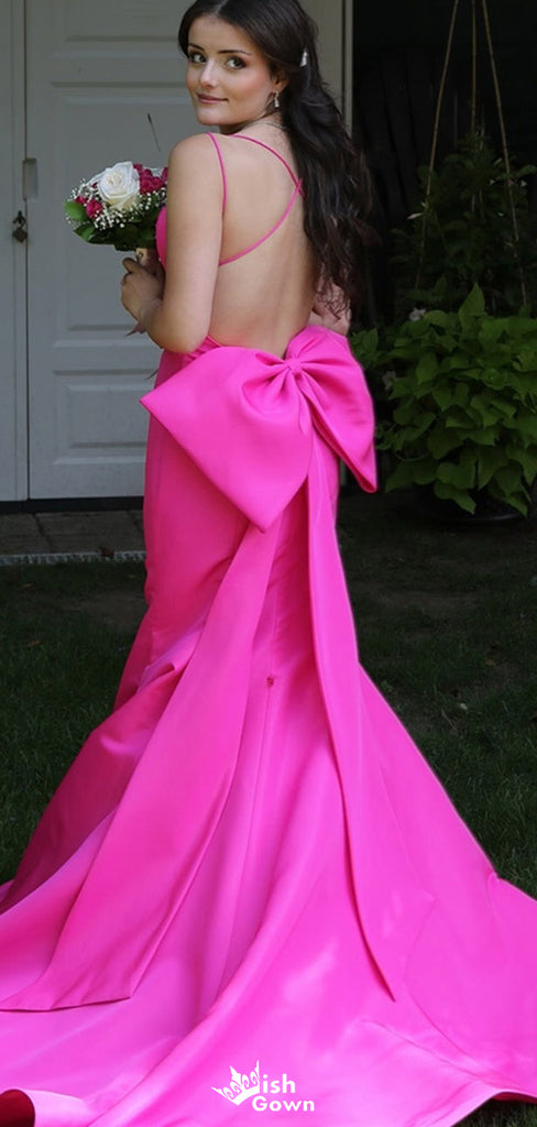 Elegant Spaghetti Strap Mermaid Long Prom Dress Ideas, Evening Party Dresses,WGP1292