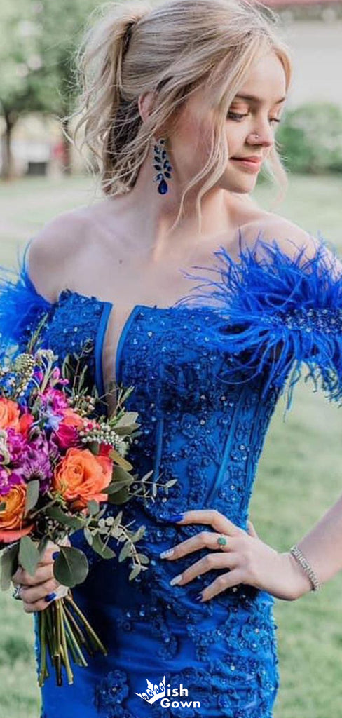 Gorgeous Off-shoulder Mermaid Long Prom Dress Ideas, Evening Party Dresses,WGP1302