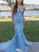 Gorgeous Sweetheart Notched Mermaid Long Prom Dress Ideas, Evening Party Dresses,WGP1308