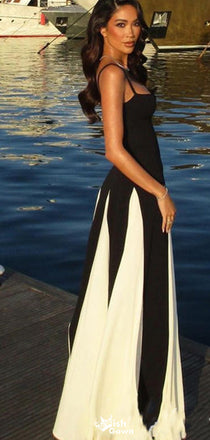 Formal Spaghetti Strap A-line Long Prom Dress Ideas, Evening Party Dresses,WGP1326