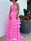 Gorgeous Halter Lace A-line Long Prom Dress Ideas, Evening Party Dresses,WGP1355