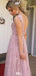 Gorgeous V-neck Lace A-line Long Prom Dress Ideas, Evening Party Dresses,WGP1367