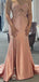 Sparkly Pink Sweetheart Mermaid Side Slit Long Prom Dress Ideas, Evening Party Dresses,WGP1871