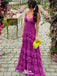 Gorgeous V-neck Spaghetti Strap A-line Long Prom Dress Ideas, Evening Party Dresses,WGP1380