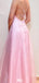 Elegant Spaghetti Strap Square A-line Long Prom Dress Ideas, Evening Party Dresses,WGP1382