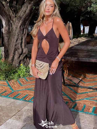 Sexy V-neck Spaghetti Strap Backless Mermaid Long Prom Dress Ideas, Evening Party Dresses,WGP1396