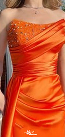 Gorgeous One-shoulder Asymmetric Mermaid Long Prom Dress Ideas, Evening Party Dresses,WGP1125