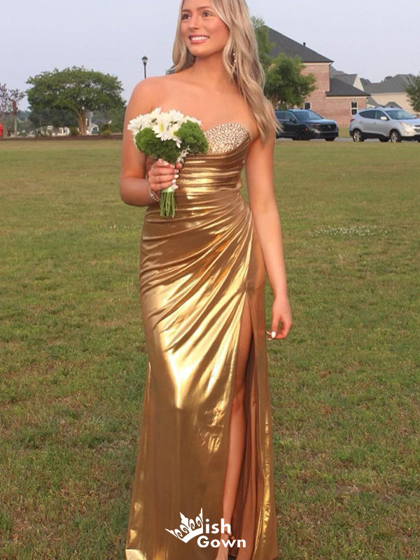 Elegant Sweetheart Strapless Mermaid Long Prom Dress Ideas, Evening Party Dresses,WGP1423