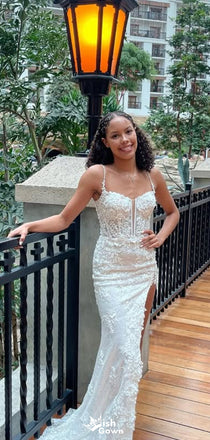 Gorgeous Off-shoulder Spaghetti Strap Mermaid Long Prom Dress Ideas, Evening Party Dresses,WGP1428