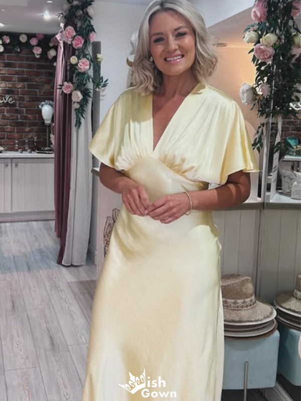 Casual V-neck Backless Sheath Long Prom Dress Ideas, Evening Party Dresses,WGP1432