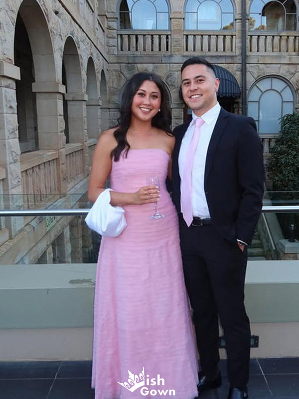 Casual Strapless Straight Across A-line Long Prom Dress Ideas, Evening Party Dresses,WGP1435