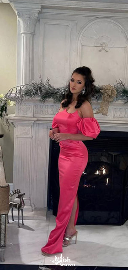 Elegant Off-shoulder Unique Mermaid Long Prom Dress Ideas, Evening Party Dresses,WGP1438