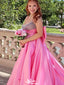 Gorgeous Spaghetti Strap Scoop A-line Long Prom Dress Ideas, Evening Party Dresses,WGP1441