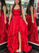 Gorgeous Spaghetti Strap A-line Long Prom Dress Ideas, Evening Party Dresses,WGP1445