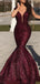 Gorgeous Red Sweetheart Mermaid Sequin Long Prom Dress Ideas, Evening Party Dresses ,WGP1871