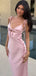 Elegant Pink Spaghetti Strap Mermaid Long Prom Dress Ideas, Evening Party Dresses,WGP1862
