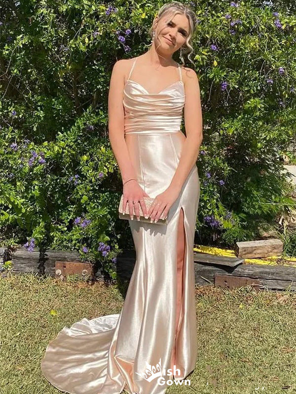 Sexy Sweetheart Spaghetti Strap Mermaid  Long Prom Dress Ideas, Evening Party Dresses ,WGP1096