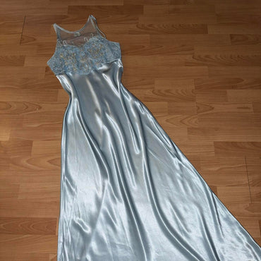 Unique Blue Halter Mermaid  Long Prom Dress Ideas, Evening Party Dresses,WGP1742