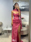 Sexy Pink Sweetheart Mermaid Side Slit Long Prom Dress Ideas, Evening Party Dresses , WGP1581