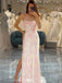 Elegant Pink Spaghetti Strap Sleeveless Mermaid Long Prom Dress Ideas, Evening Party Dresses , WGP1899