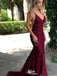 Sexy V-neck Halter Mermaid Long Prom Dress Ideas, Evening Party Dresses,WGP1134