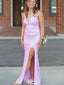 Elegant V-neck Spaghetti Strap Mermaid Long Prom Dress Ideas, Evening Party Dresses,WGP1482